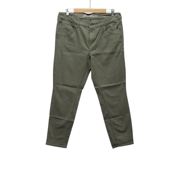 Eddie Bauer Women’s Size 16 Slightly Curvy Skinny Jeans Military Green - Picture 1 of 12